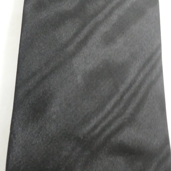 Striped Black Silk Necktie | Hand Crafted In Canada - Picture 2 of 5